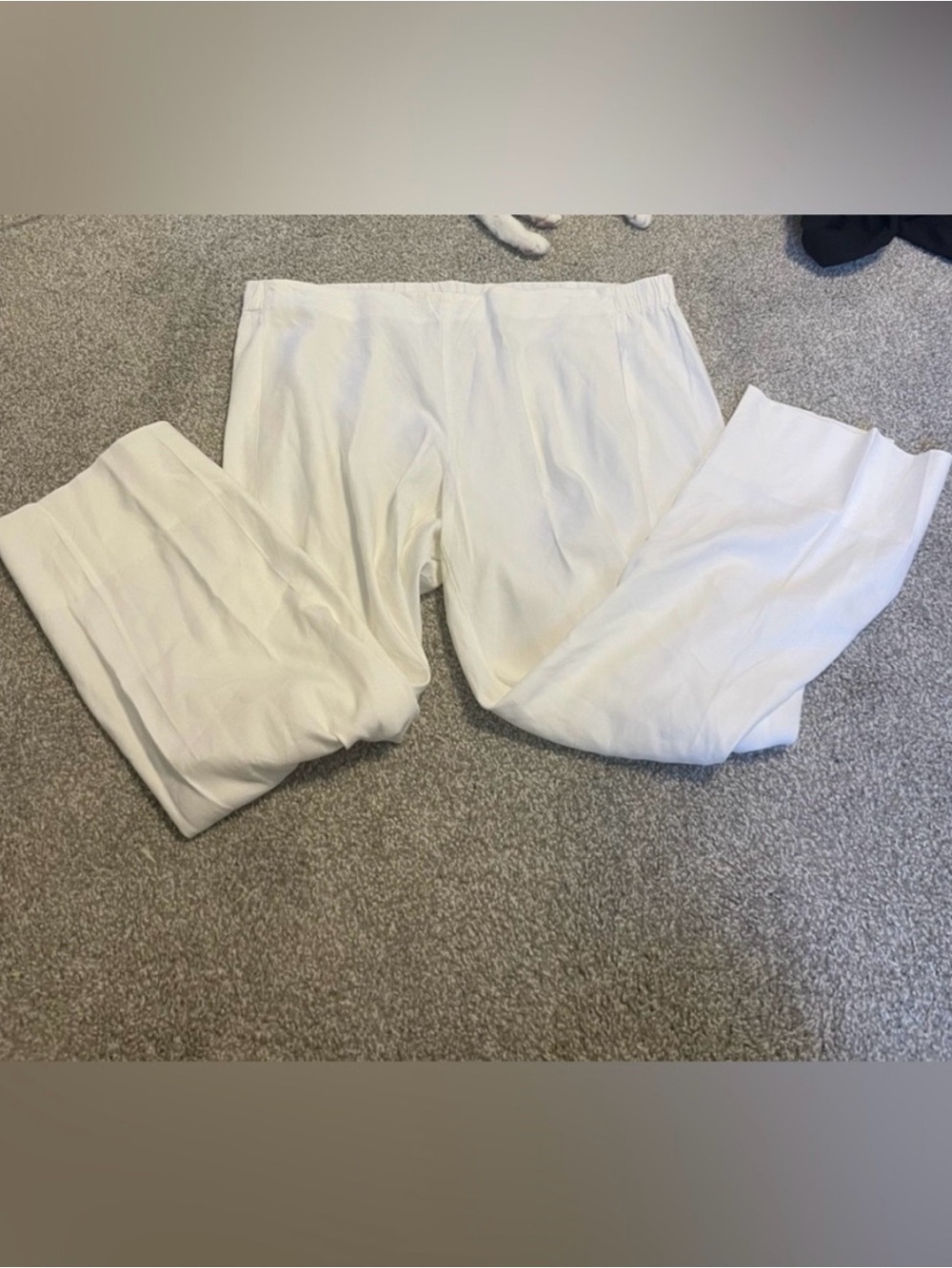 J Jill Linen Stretch White Pants